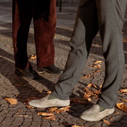 Men's Olive Grey Suede Milano Loafer Men's Footwear by Del Toro Shoes – Don't Panic Shoes