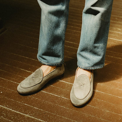 Men's Olive Grey Suede Milano Loafer Men's Footwear by Del Toro Shoes – Don't Panic Shoes