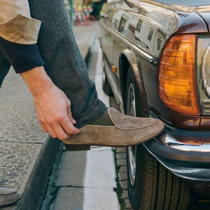 Men's Olive Grey Suede Milano Loafer Men's Footwear by Del Toro Shoes – Don't Panic Shoes