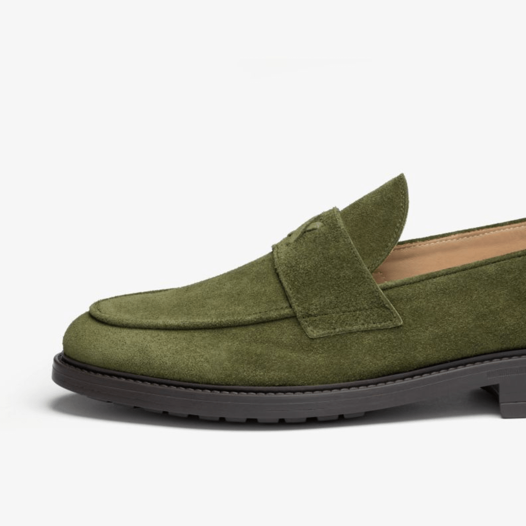 Men's Olive Suede Lug Centesimo Men's Footwear by Del Toro Shoes – Don't Panic Shoes