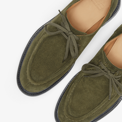 Men's Olive Suede Tuscan Moc Boot Men's Footwear by Del Toro Shoes – Don't Panic Shoes