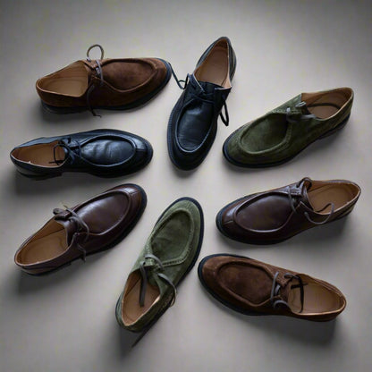 Men's Olive Suede Tuscan Moc Boot Men's Footwear by Del Toro Shoes – Don't Panic Shoes