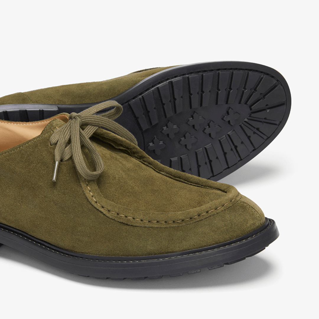 Men's Olive Suede Tuscan Moc Boot Men's Footwear by Del Toro Shoes – Don't Panic Shoes