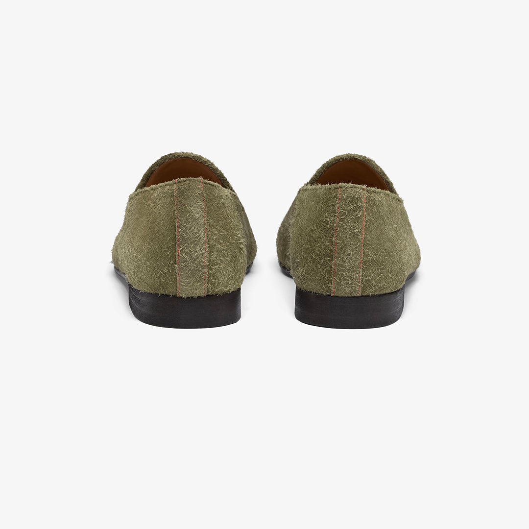 Men's Olive Textured Suede Milano Loafer Men's Footwear by Del Toro Shoes – Don't Panic Shoes