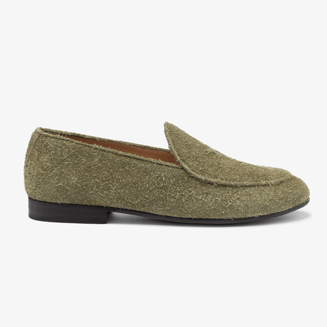 Men's Olive Textured Suede Milano Loafer Men's Footwear by Del Toro Shoes – Don't Panic Shoes