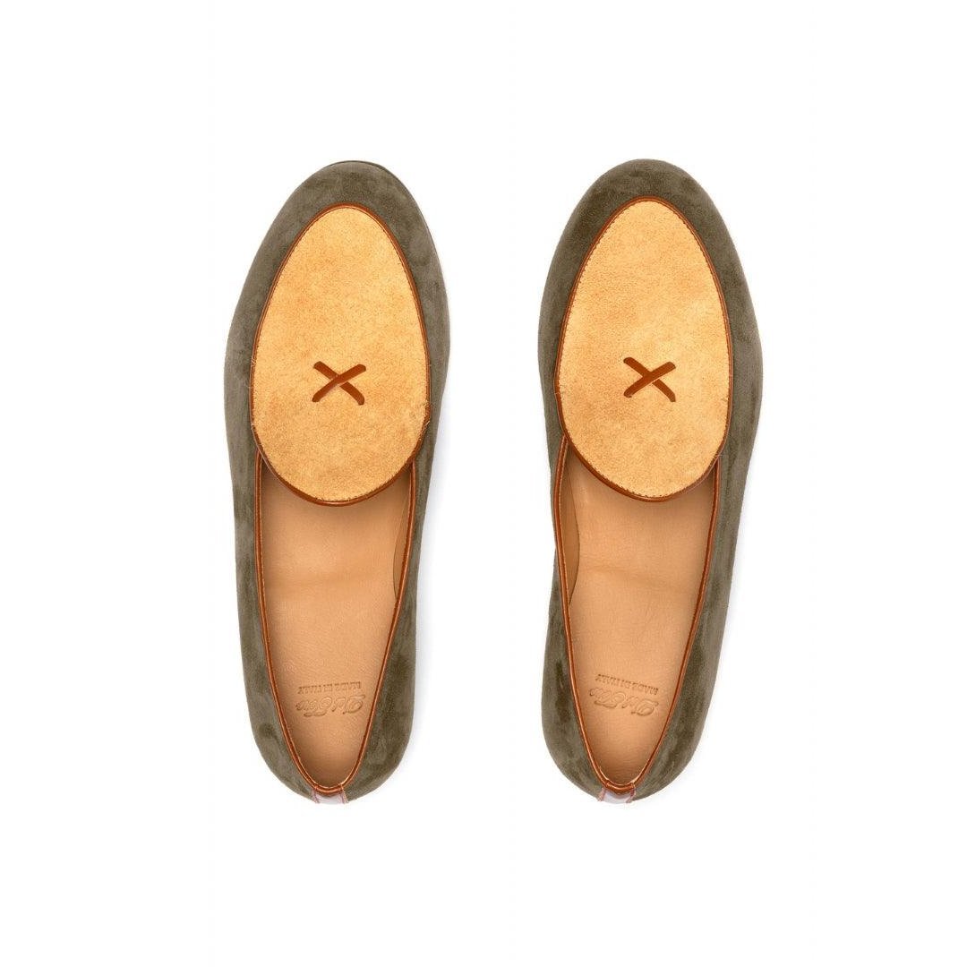 Men's Olive Textured Tan Milano Loafer Men's Footwear by Del Toro Shoes – Don't Panic Shoes