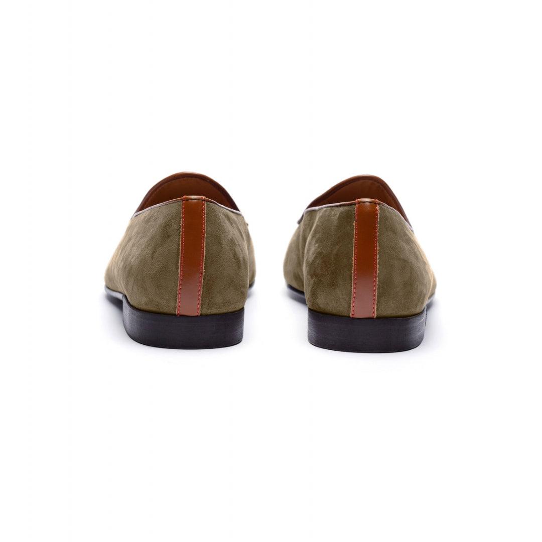 Men's Olive Textured Tan Milano Loafer Men's Footwear by Del Toro Shoes – Don't Panic Shoes