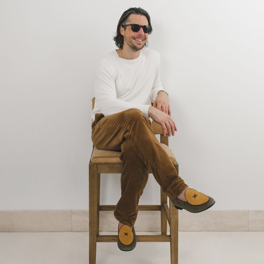 Men's Olive Textured Tan Milano Loafer Men's Footwear by Del Toro Shoes – Don't Panic Shoes