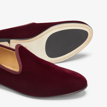 Men's Oxblood Velvet Slipper Ii Men's Footwear by Del Toro Shoes – Don't Panic Shoes