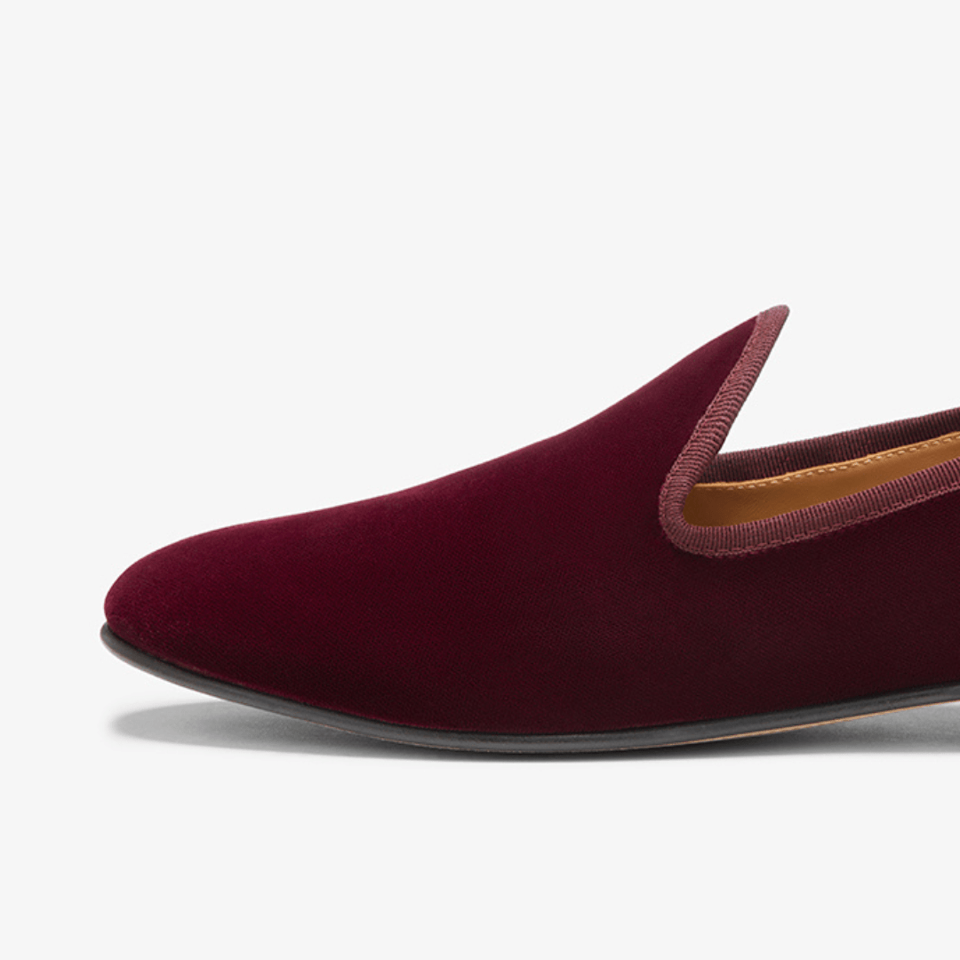 Men's Oxblood Velvet Slipper Ii Men's Footwear by Del Toro Shoes – Don't Panic Shoes
