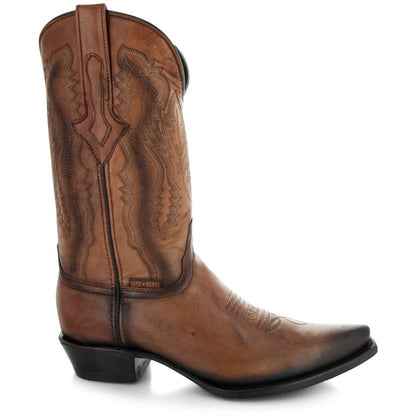 Men's Snip Toe Cowboy Boots Tan (H50030) | Soto Boots Cowboy Boots by Soto Boots – Don't Panic Shoes