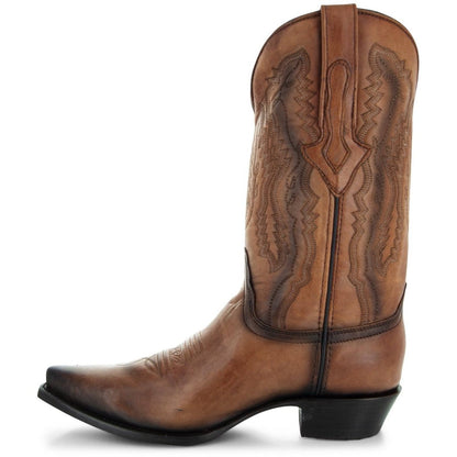 Men's Snip Toe Cowboy Boots Tan (H50030) | Soto Boots Cowboy Boots by Soto Boots – Don't Panic Shoes