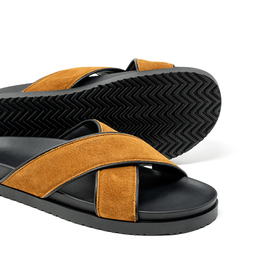 Men's Tan Amalfi Crossover Sandal Men's Footwear by Del Toro Shoes – Don't Panic Shoes