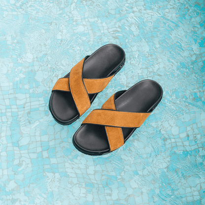 Men's Tan Amalfi Crossover Sandal Men's Footwear by Del Toro Shoes – Don't Panic Shoes