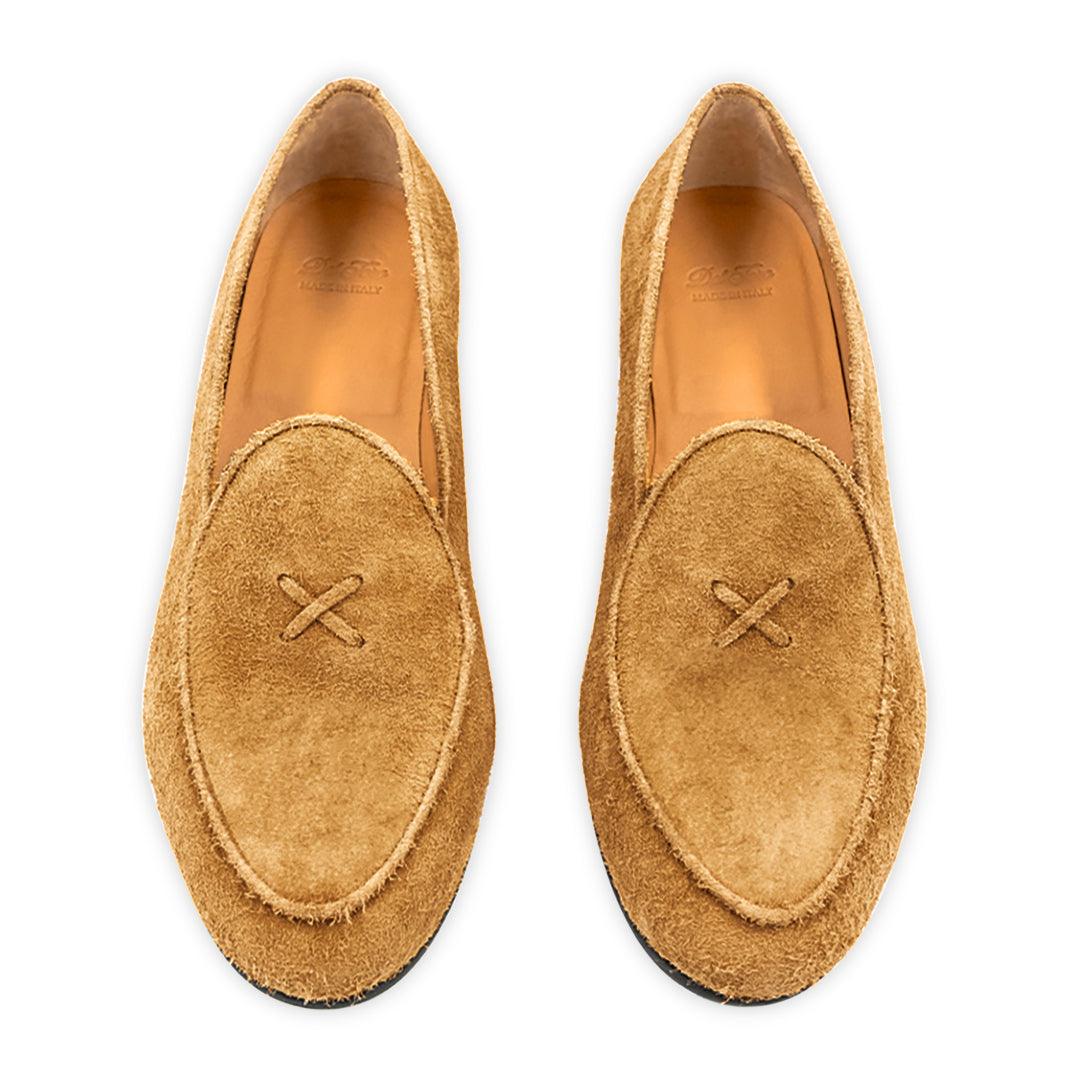 Men's Tan Textured Suede Milano Loafer Men's Footwear by Del Toro Shoes – Don't Panic Shoes