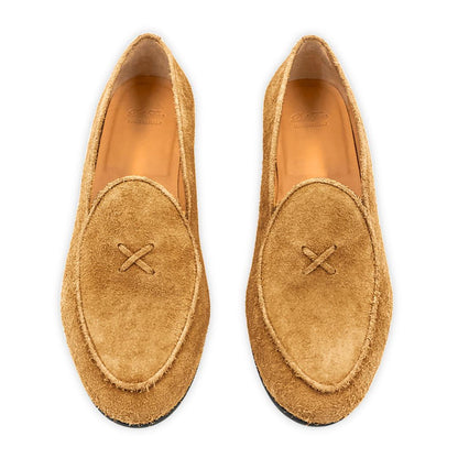 Men's Tan Textured Suede Milano Loafer Men's Footwear by Del Toro Shoes – Don't Panic Shoes