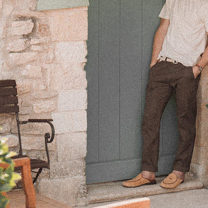 Men's Tan Textured Suede Milano Mule Men's Footwear by Del Toro Shoes – Don't Panic Shoes