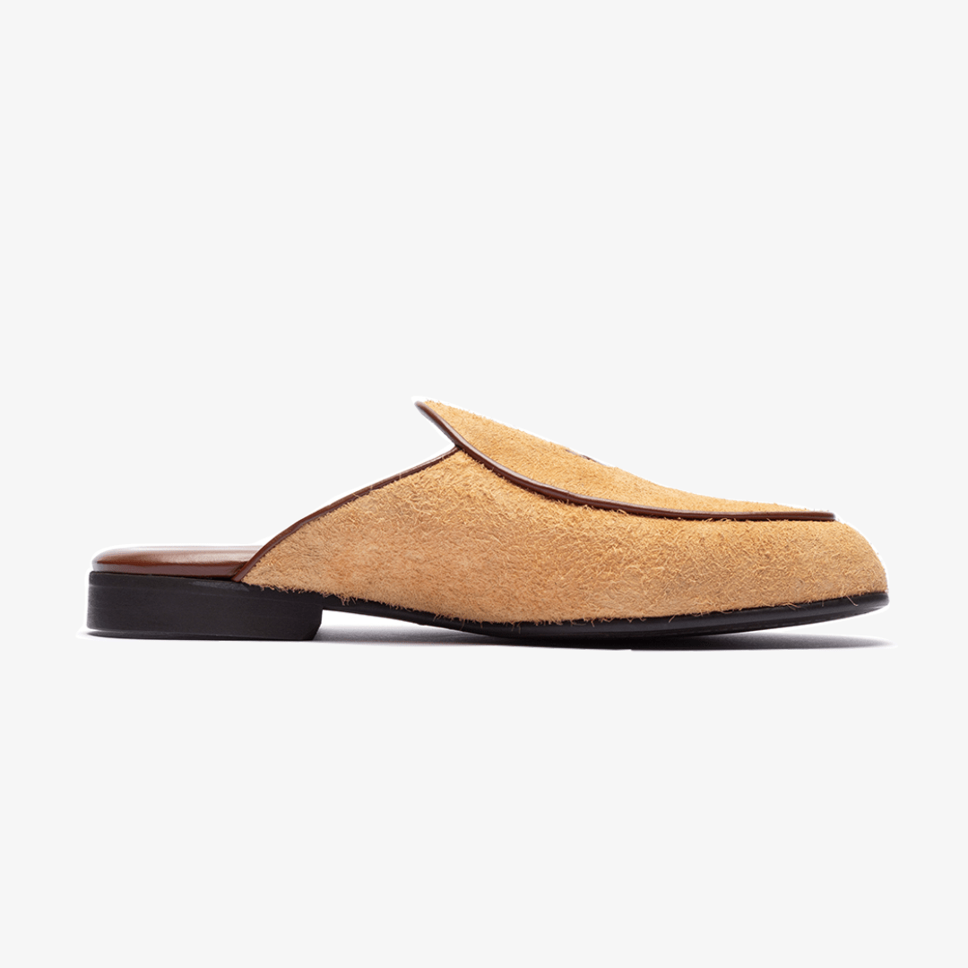 Men's Tan Textured Suede Milano Mule Men's Footwear by Del Toro Shoes – Don't Panic Shoes