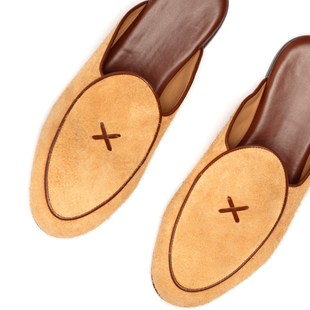 Men's Tan Textured Suede Milano Mule Men's Footwear by Del Toro Shoes – Don't Panic Shoes