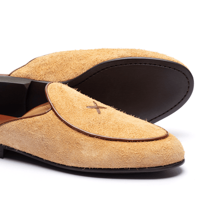 Men's Tan Textured Suede Milano Mule Men's Footwear by Del Toro Shoes – Don't Panic Shoes