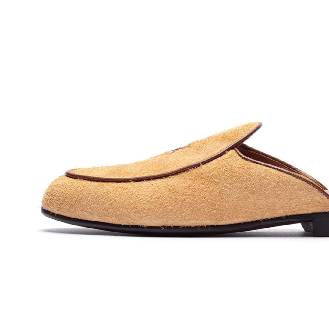 Men's Tan Textured Suede Milano Mule Men's Footwear by Del Toro Shoes – Don't Panic Shoes