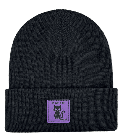 Meowgical Im Just A Girl Cat Beanie Halloween Knit Beanie by Haakwear Usa – Don't Panic Shoes
