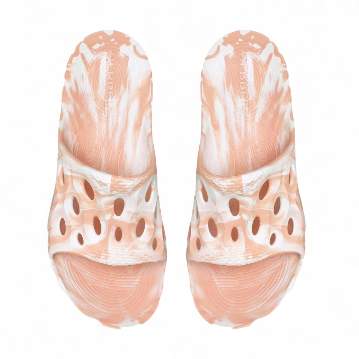 Merrell Hydro Slide Men's Peach Lightweight Quick Dry Comfort Footbed Outdoor Pool Beach Sandal J004406 Footwear by Merrell – Don't Panic Shoes