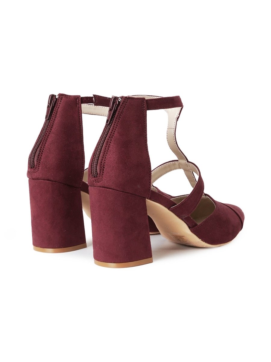 Michelle | Burgundy Heels by J.Adams – Don't Panic Shoes