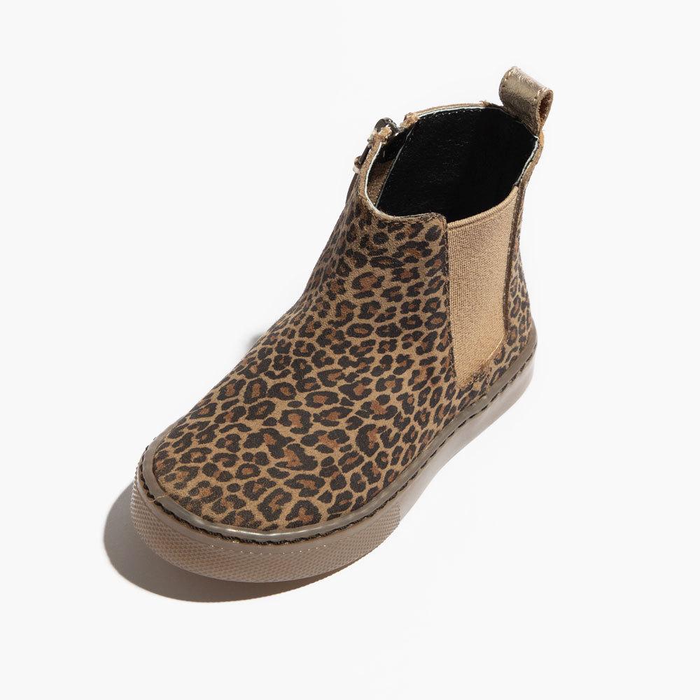 Micro Leopard Chelsea Boot Sneaker Kids - Chelsea Boot Sneaker by Freshly Picked – Don't Panic Shoes