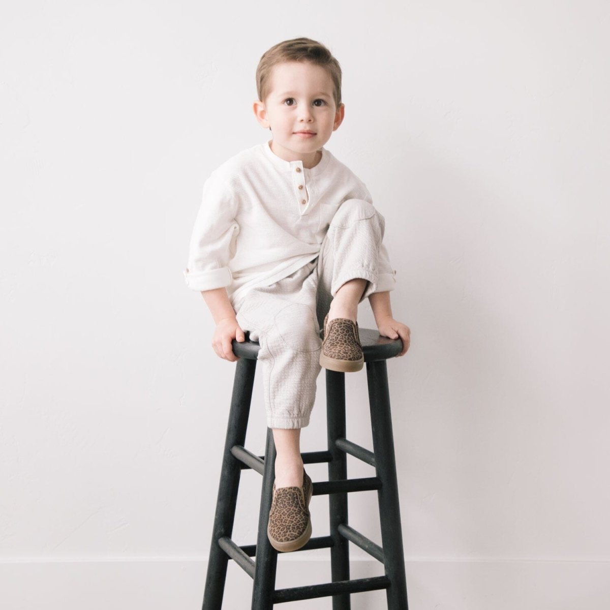 Micro Leopard Classic Slip On Kids - Slip - On Sneaker by Freshly Picked – Don't Panic Shoes