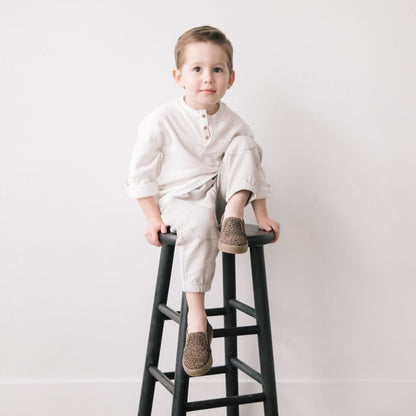 Micro Leopard Classic Slip On Kids - Slip - On Sneaker by Freshly Picked – Don't Panic Shoes