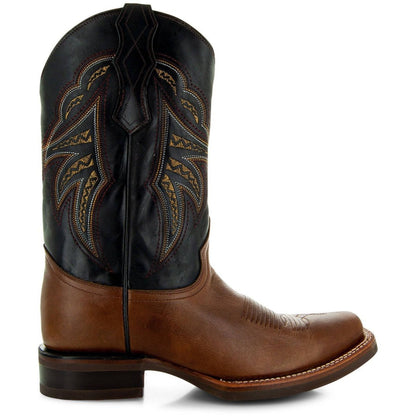 Miel Square Toe Leather Cowboy Boots H4002 Cowboy Boots by Soto Boots – Don't Panic Shoes