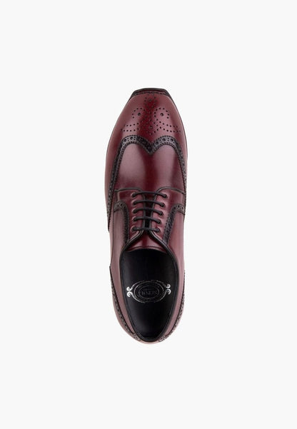 Milan Derby Sneaker Burgundy Leather Brogue Detailing MEN SHOES by Sepol Shoes – Don't Panic Shoes