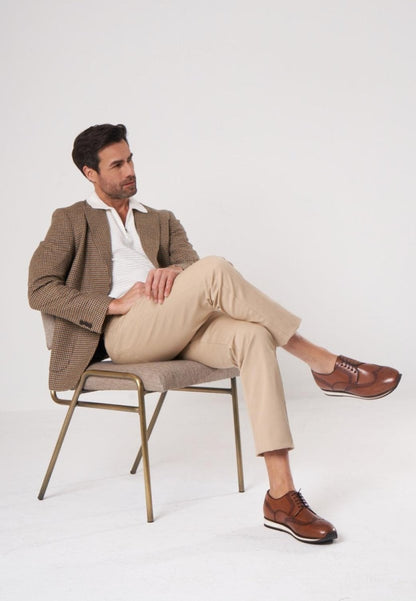 Milan Derby Sneaker Leather Cognac Classic Dress Comfort Men Shoes by Sepol Shoes – Don't Panic Shoes