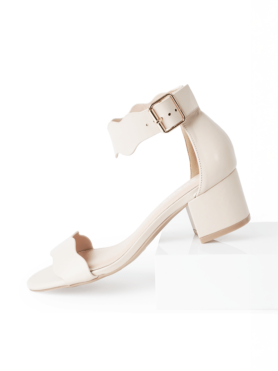Mimi | Beige Sandals by J.Adams – Don't Panic Shoes