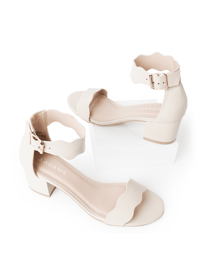 Mimi | Beige Sandals by J.Adams – Don't Panic Shoes