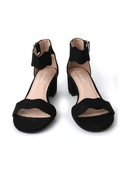 Mimi | Black Suede Sandals by J.Adams – Don't Panic Shoes