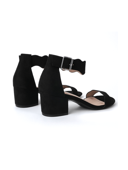 Mimi | Black Suede Sandals by J.Adams – Don't Panic Shoes