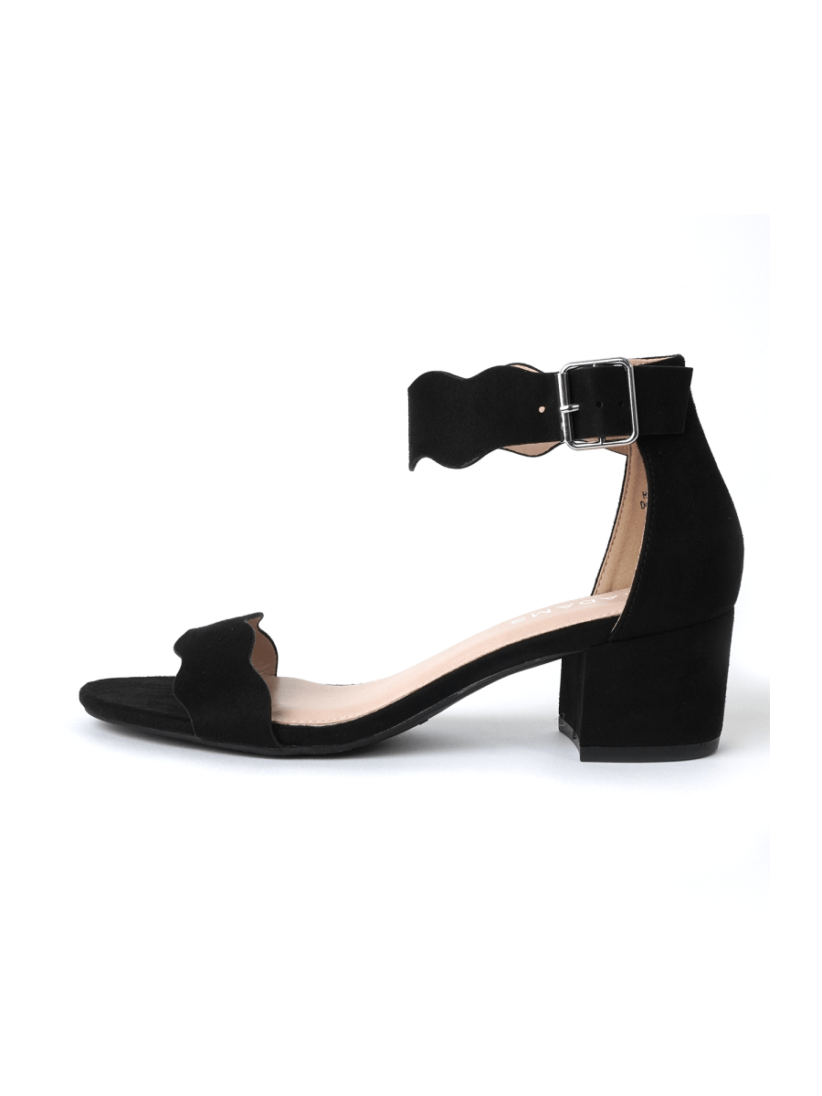 Mimi | Black Suede Sandals by J.Adams – Don't Panic Shoes