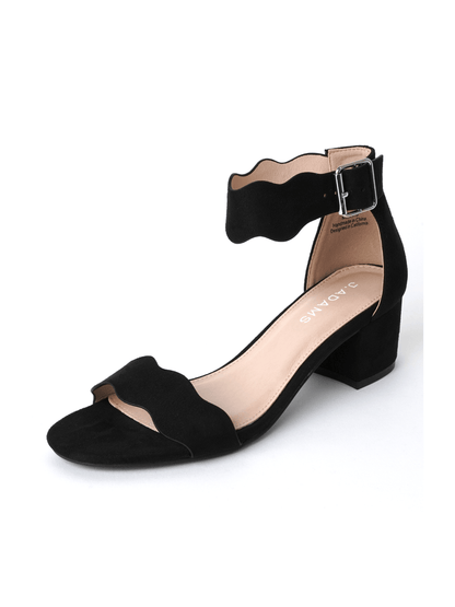 Mimi | Black Suede Sandals by J.Adams – Don't Panic Shoes