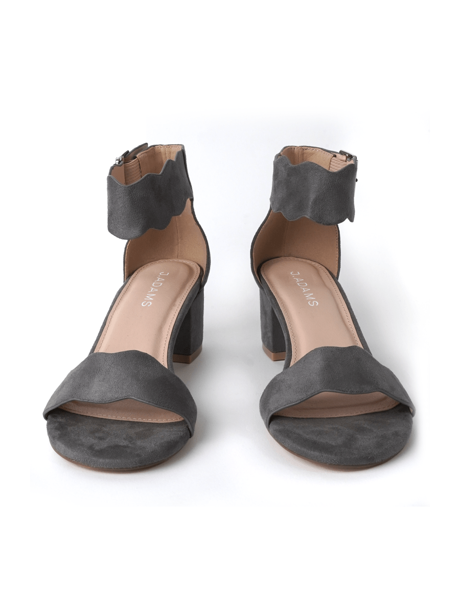 Mimi | Grey Suede Sandals by J.Adams – Don't Panic Shoes