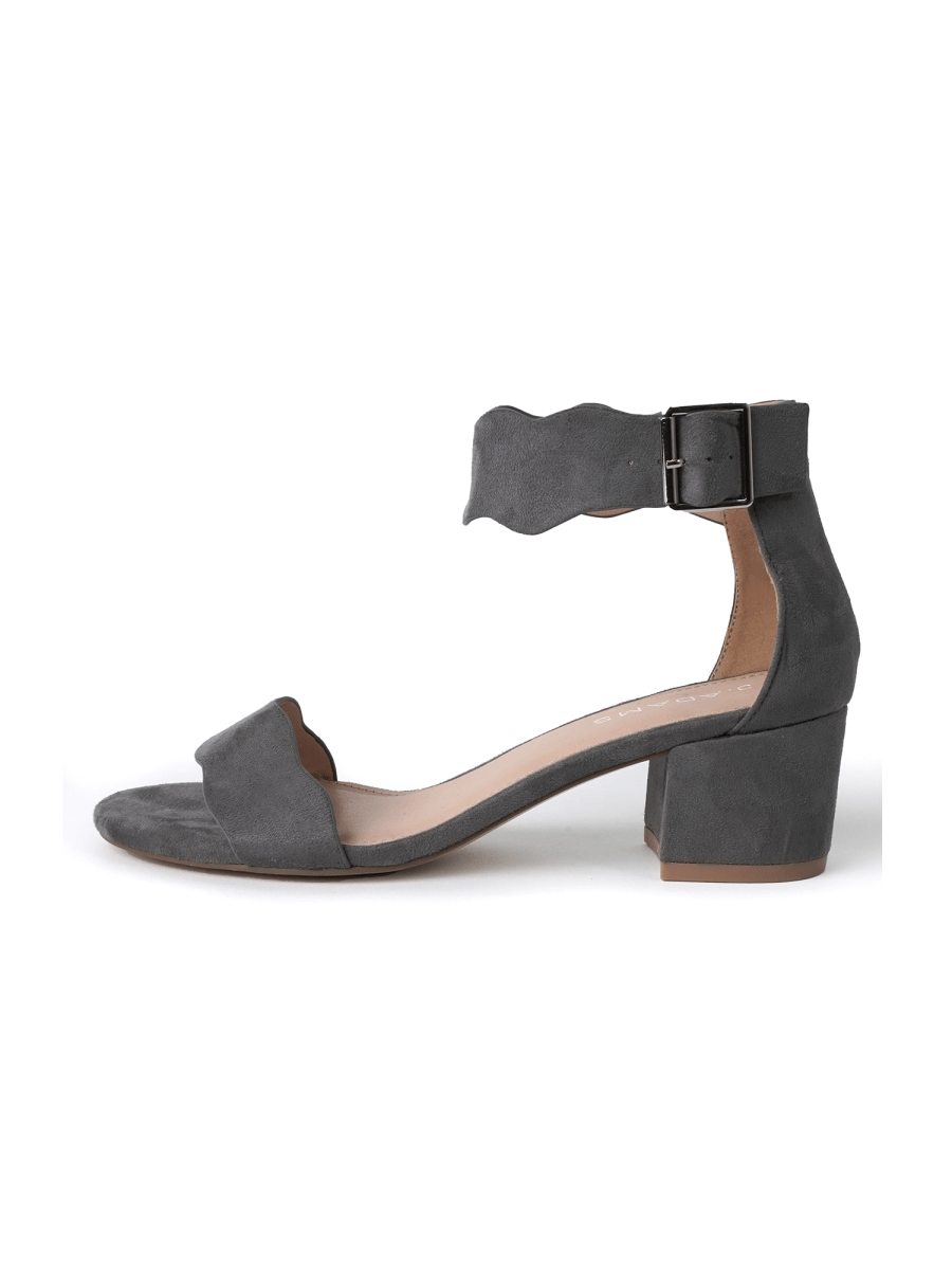 Mimi | Grey Suede Sandals by J.Adams – Don't Panic Shoes