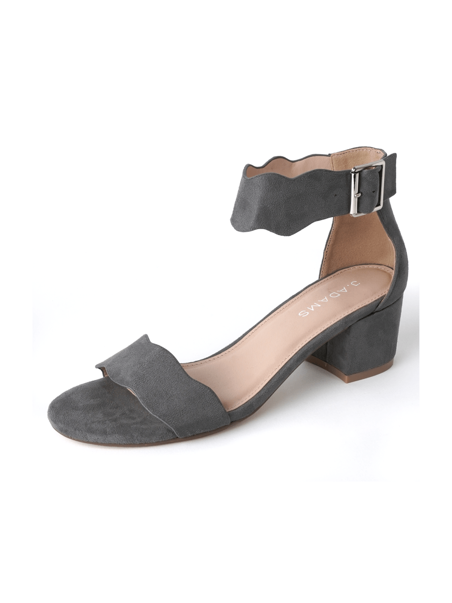 Mimi | Grey Suede Sandals by J.Adams – Don't Panic Shoes