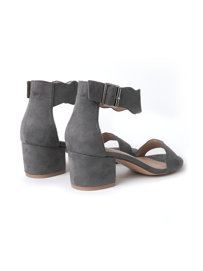 Mimi | Grey Suede Sandals by J.Adams – Don't Panic Shoes