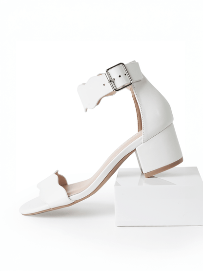 Mimi | White Sandals by J.Adams – Don't Panic Shoes