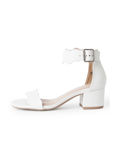 Mimi | White Sandals by J.Adams – Don't Panic Shoes