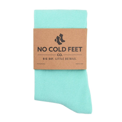 Mint Solid Socks Crew Length Soft Comfortable Everyday Casual Athletic Ankle And Crew Styles Socks by No Cold Feet – Don't Panic Shoes
