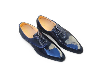 Mix Media Patent Leather Oxford Patent Leather Ks479 - 611p Shoes by Carrucci Shoes – Don't Panic Shoes