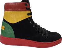 Thumbnail for ✅ Travel Fox High Top Men’s Black Red Green Yellow Suede 922721233