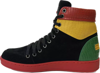 Thumbnail for ✅ Travel Fox High Top Men’s Black Red Green Yellow Suede 922721233